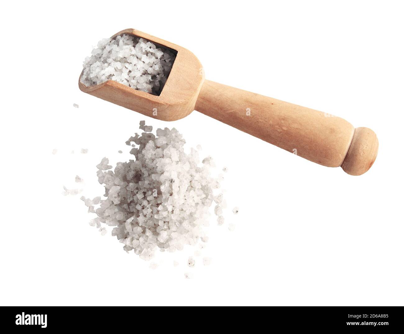 Coarse salt and refined salt isolated on white background Stock Photo Alamy