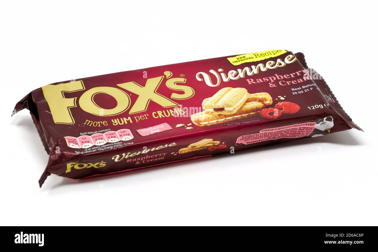 Fox's Viennese Raspberry & Cream Stock Photo Alamy