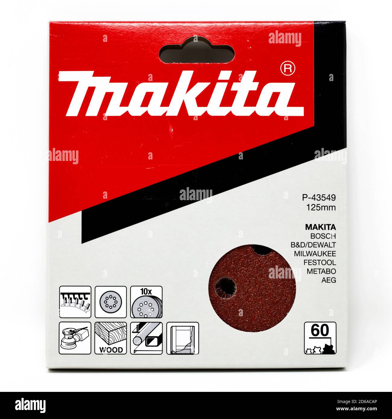 Makita - Abrasive Discs Stock Photo