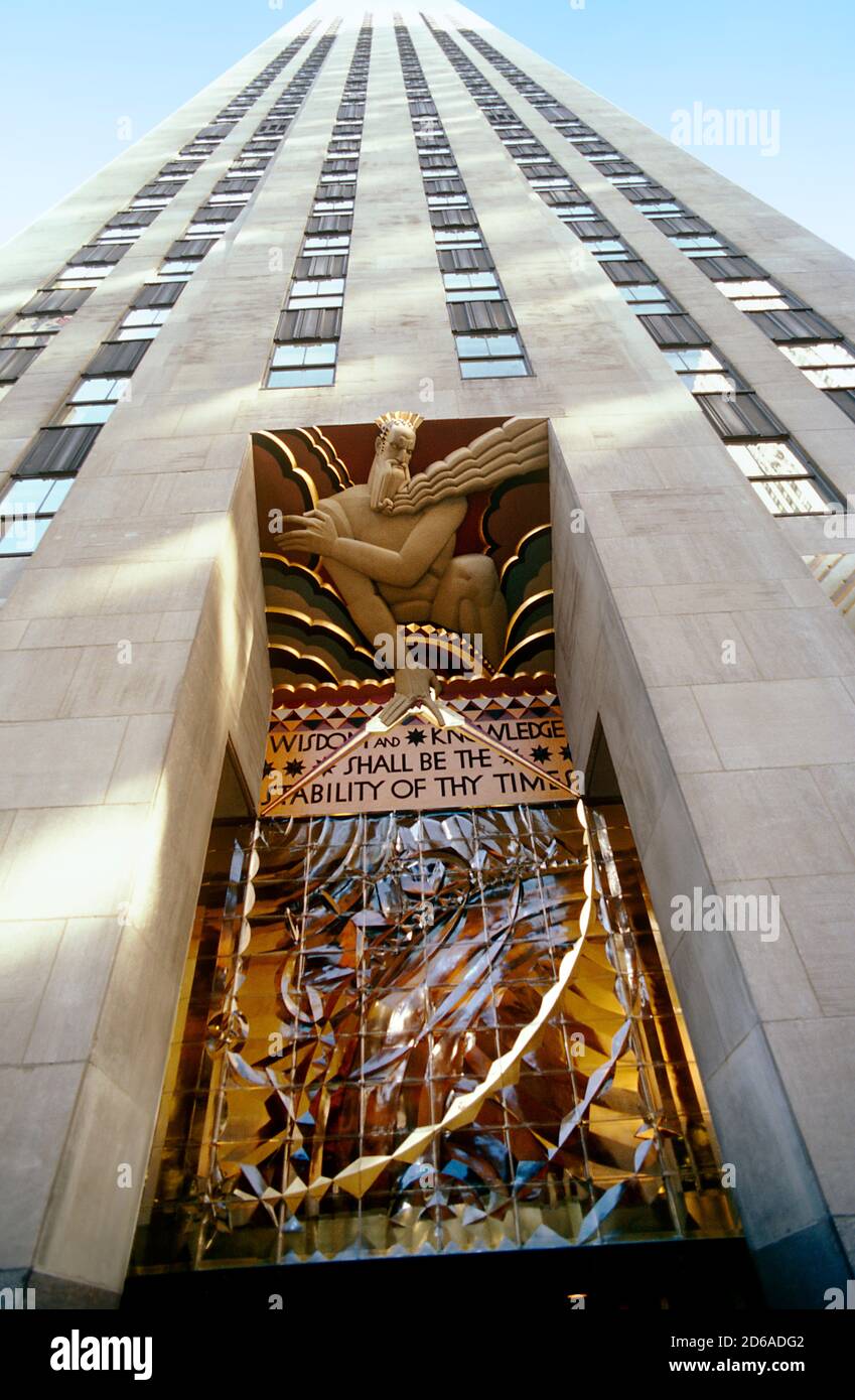 General Electric Building, Rockefeller Center, Manhattan, New York, USA Stock Photo