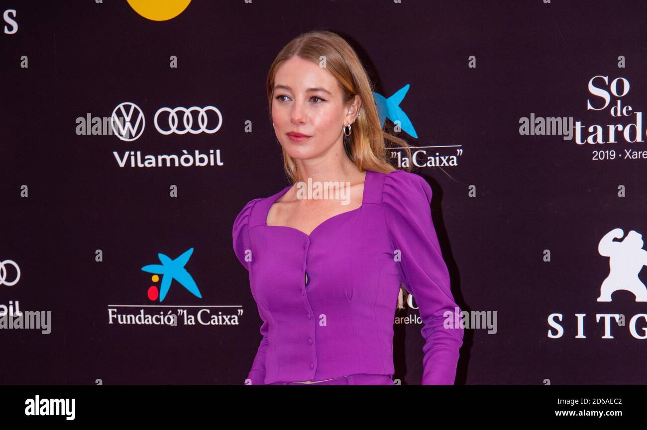 Vega Criada   festival internacional de cine fantástico de cataluña 2020Charlotte Vega Criada en Sitges (Barcelona) Stock Photo