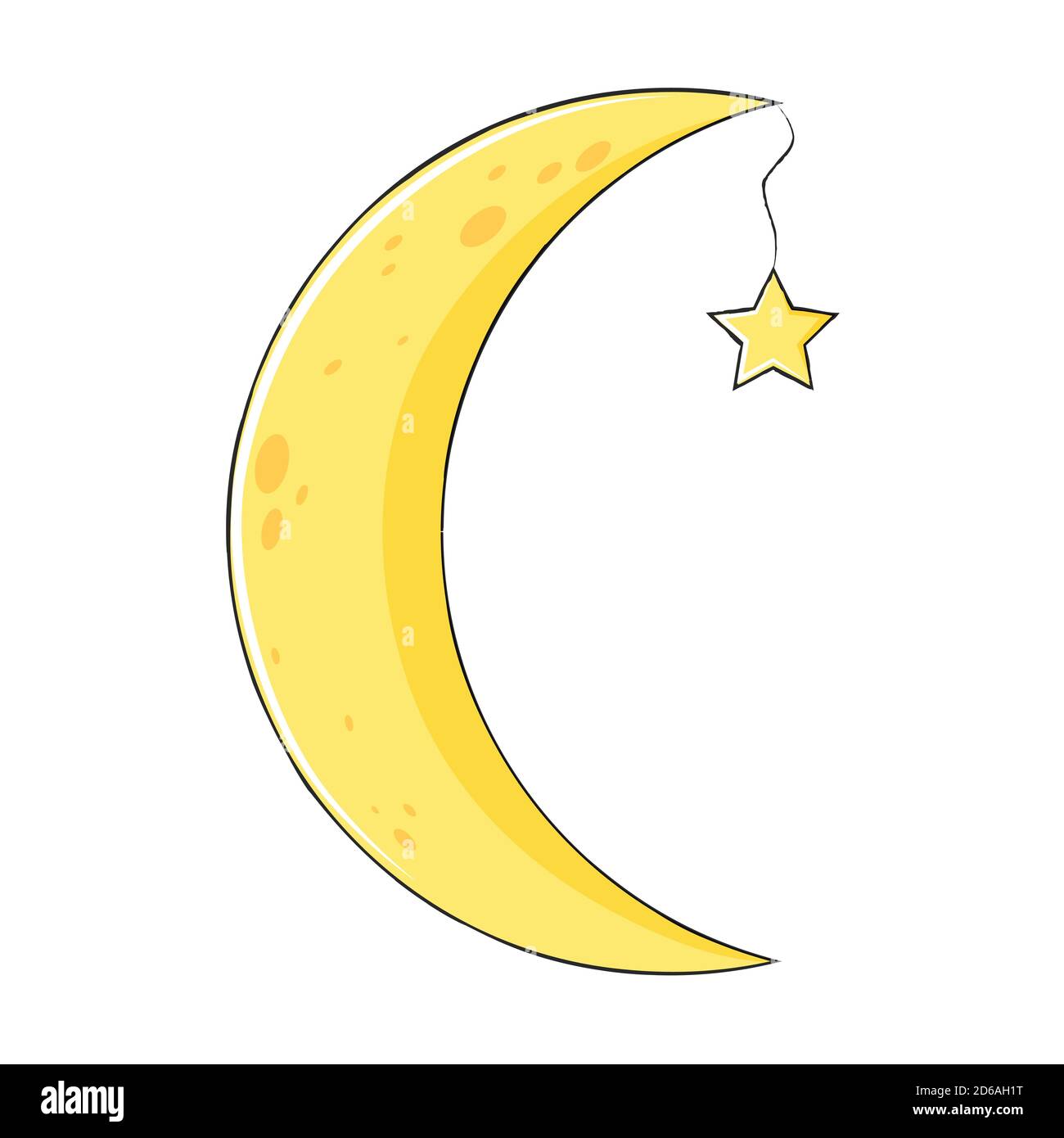 Yellow half moon Cut Out Stock Images & Pictures - Alamy