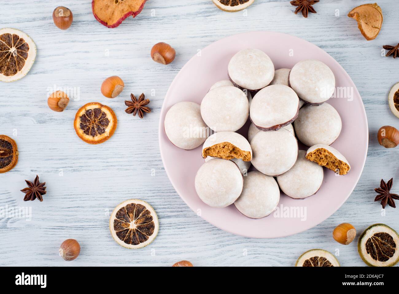 Pepper nuts, traditional german christmas sweets, nuremberg gingerbread