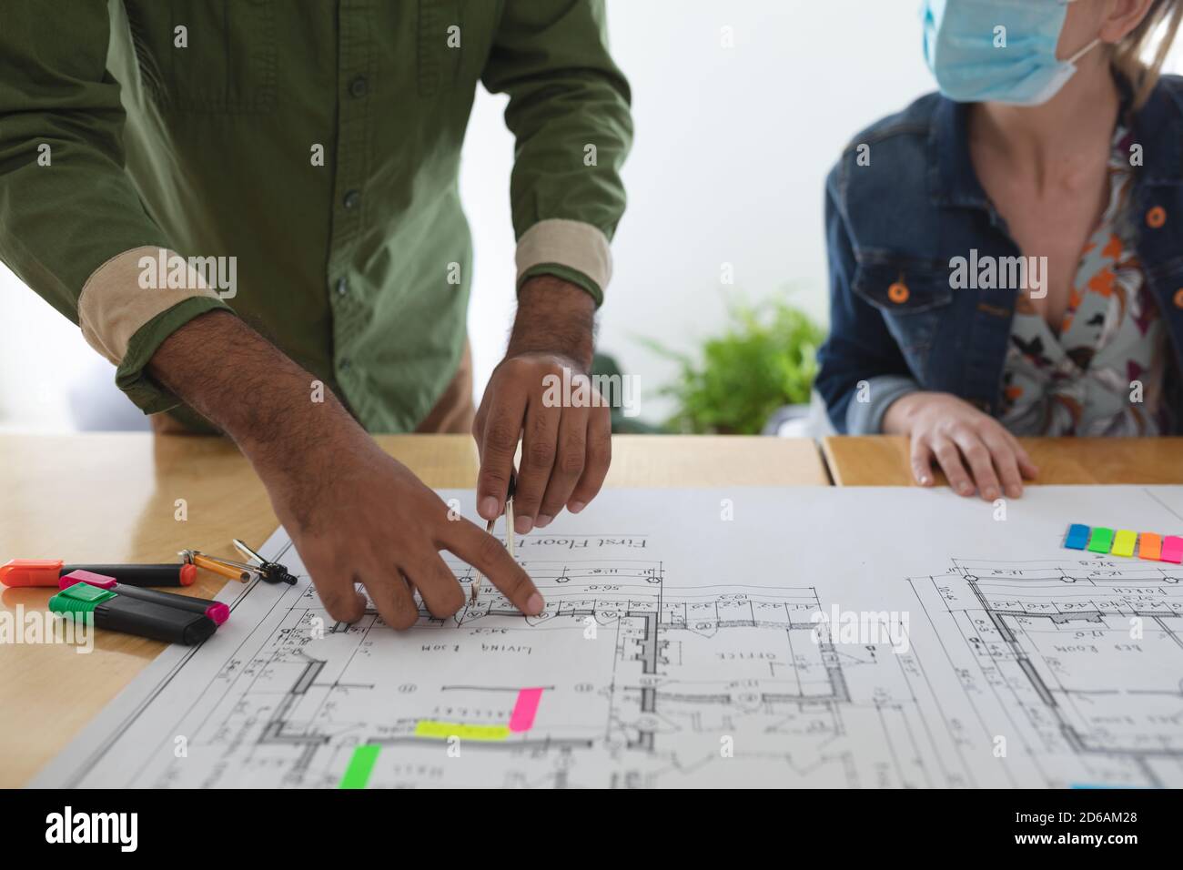 Business man woman discussing plan hi-res stock photography and images ...