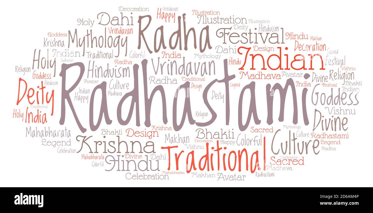 Radhastami word cloud. Wordcloud made from letters and words only ...