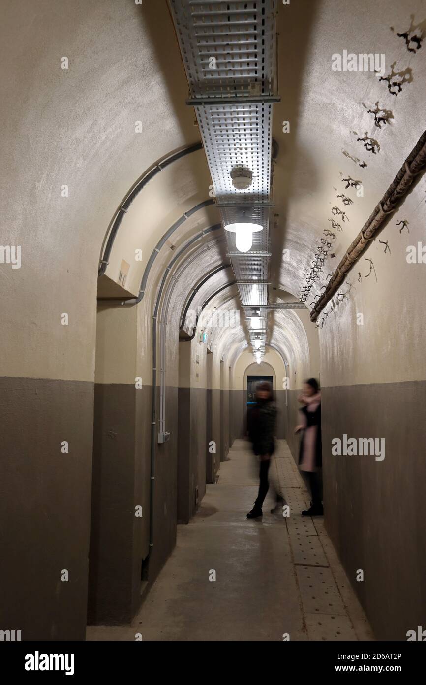 Underground bunker of Colonel Rol-Tanguy of French Resistance Fighters under Musée de la Libération de Paris, Paris Liberation Museum.Paris.France Stock Photo