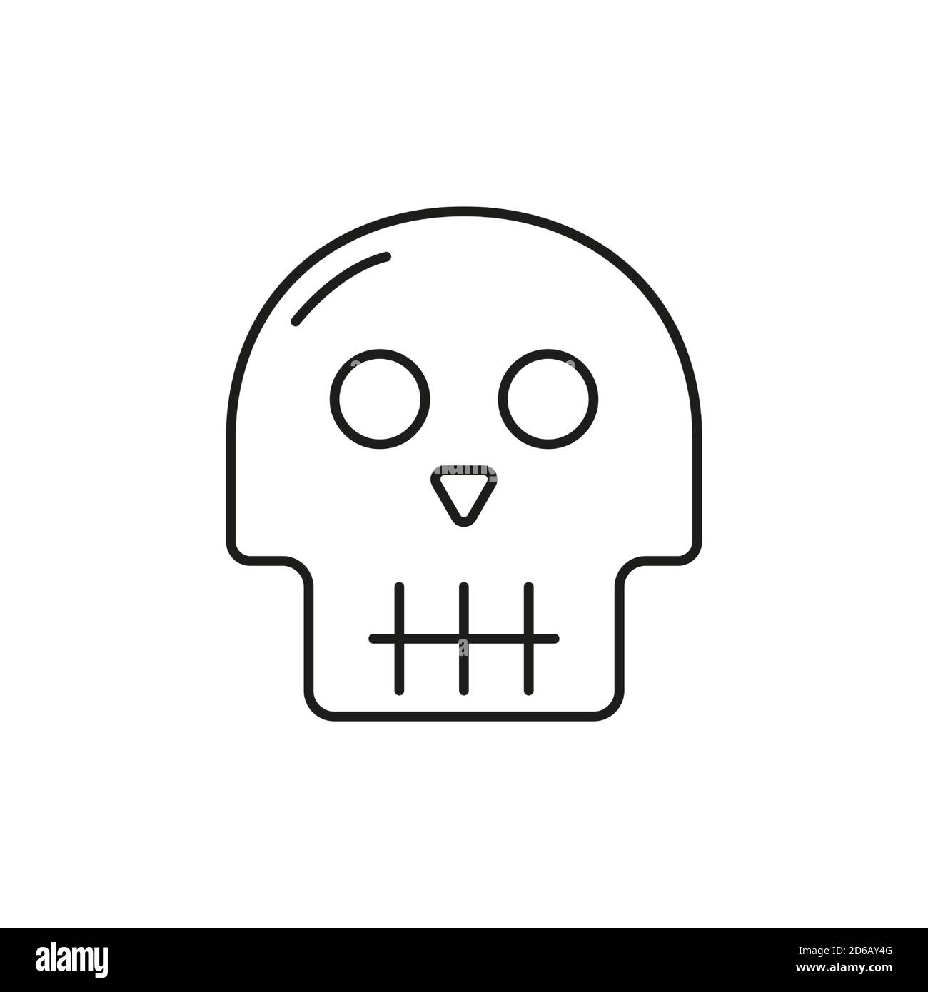 skull icon element of halloween icon for mobile concept and web apps. Thin line skull icon can be used for web and mobile. Premium icon on white Stock Vector