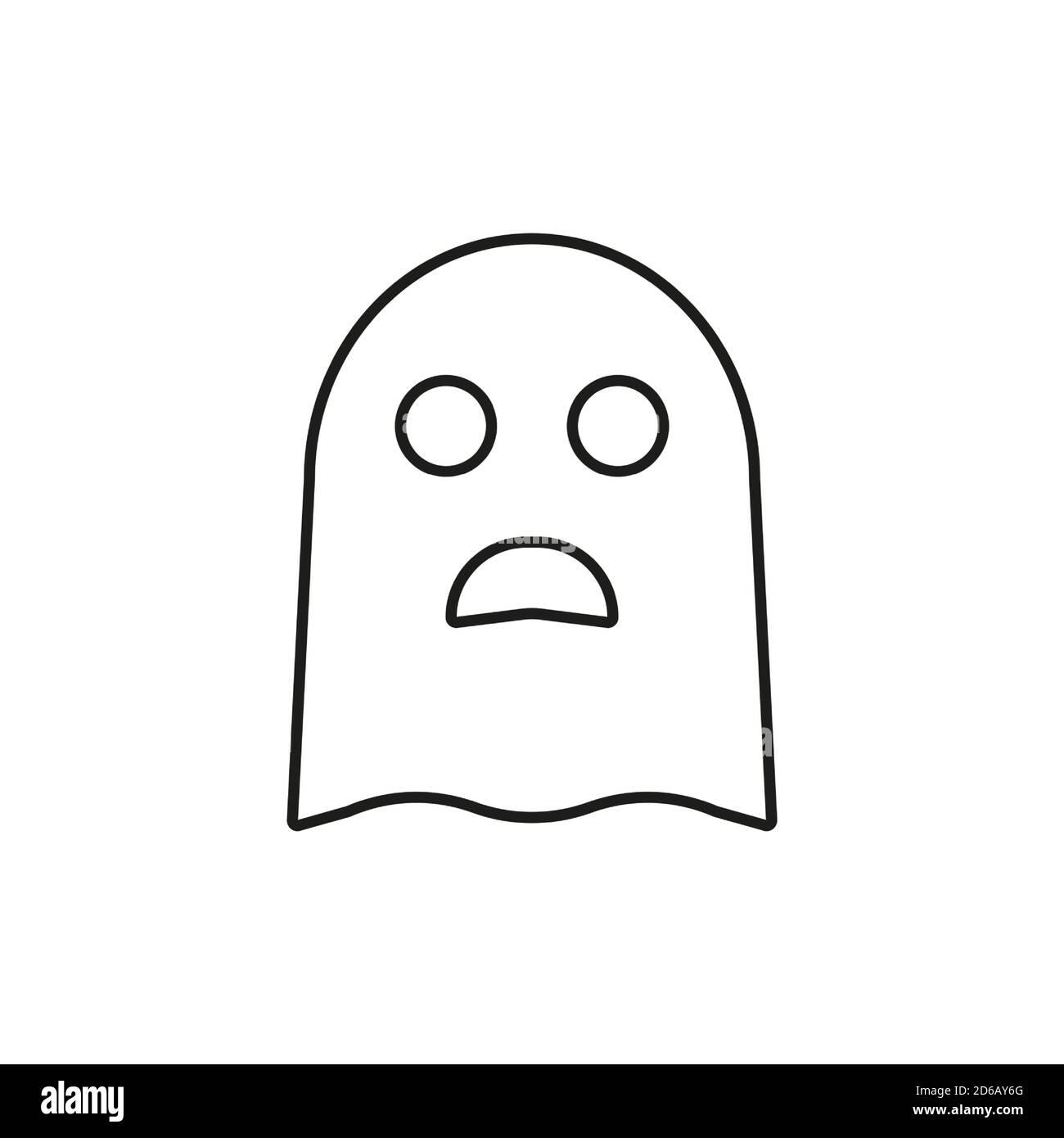 ghost icon element of halloween icon for mobile concept and web apps. Thin line ghost icon can be used for web and mobile. Premium icon on white Stock Vector