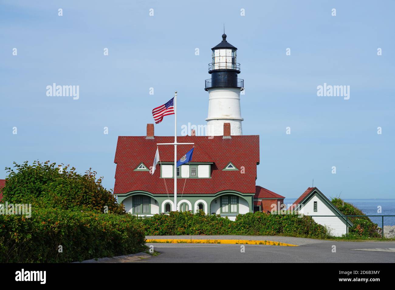 CAPE ELIZABETH, ME 7 AUG 2020 View of the Portland Head Light, an