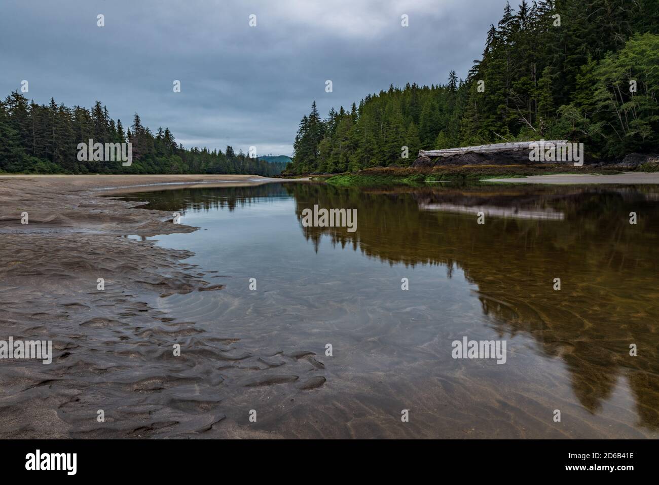 This is the mouth of the San Josef River in Cape Scott Provincial Park ...