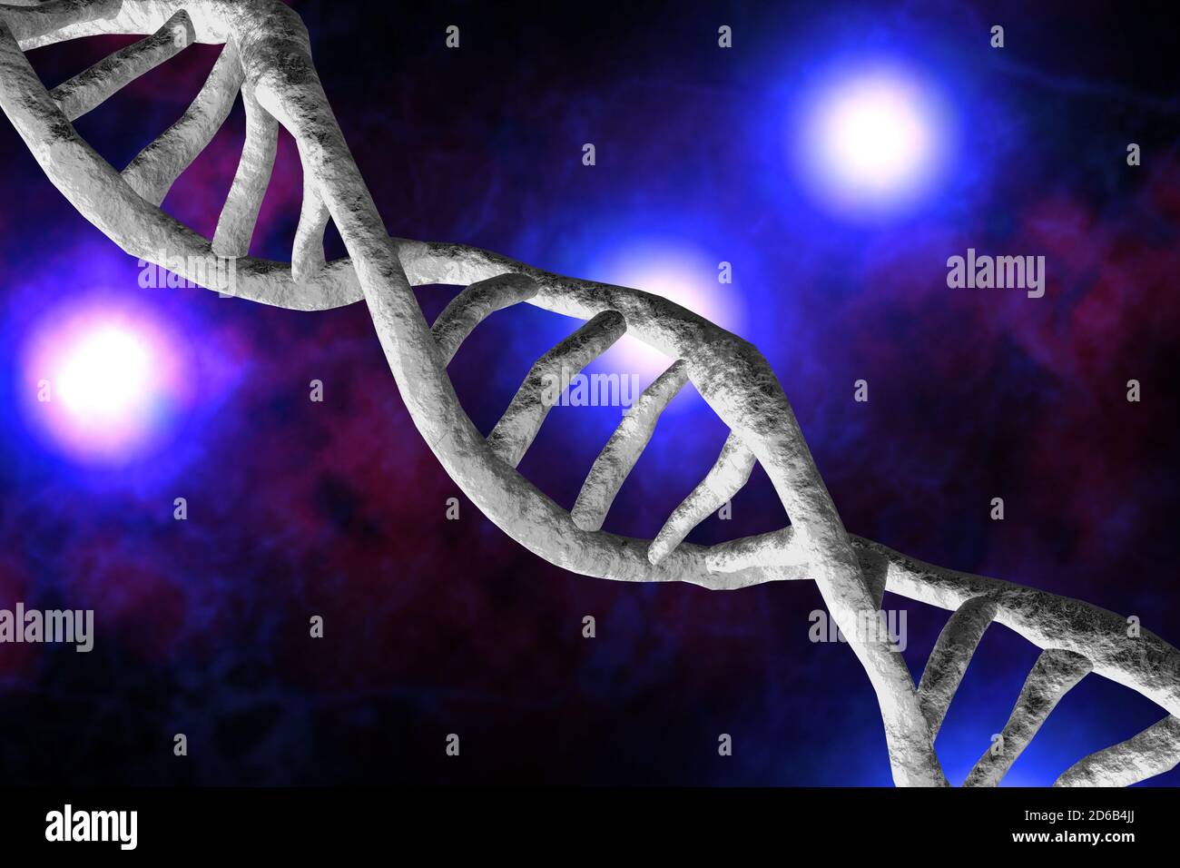 Abstract DNA strand double helix genetics 3D illustration Stock Photo ...