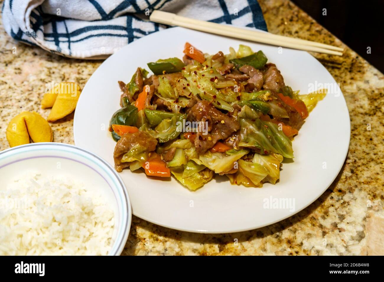 Twice Cooked Pork Or Double Cooked Pork Is A Chinese Dish Include Pork And Stir Fried Vegetables Closeup In The Plate On The Wooden Table Vertical To Stock Photo Alamy
