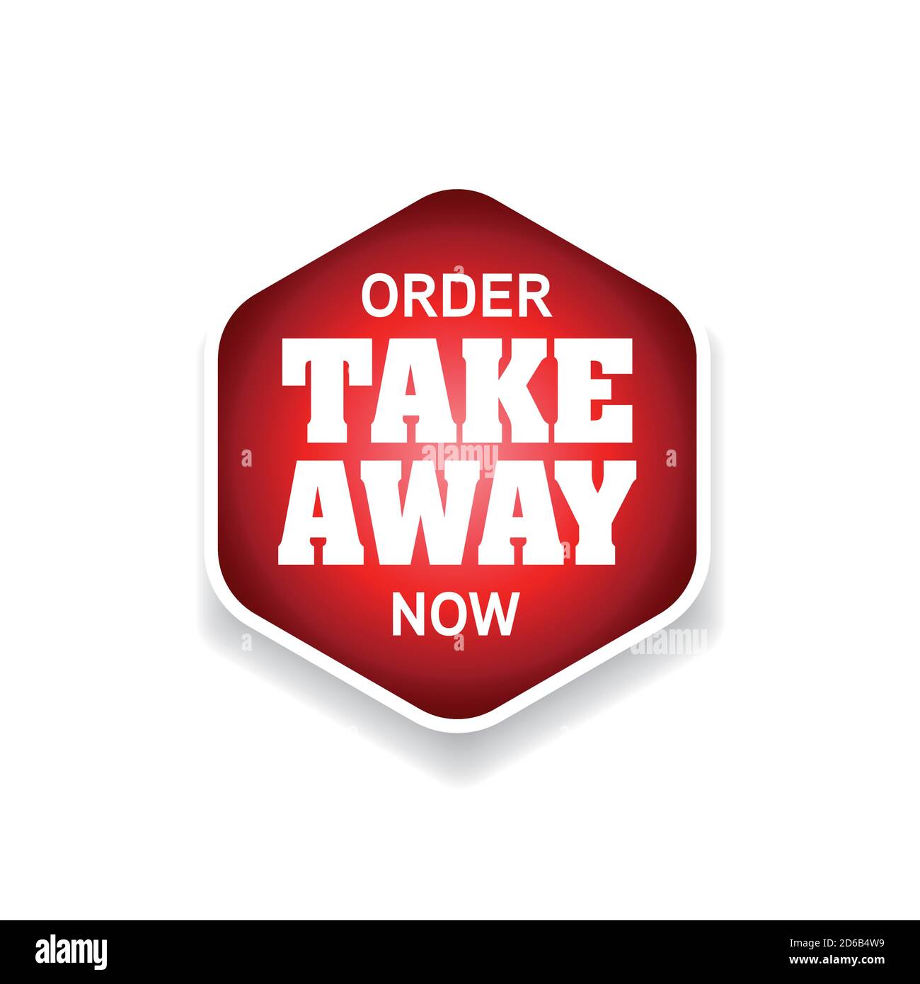 Order Take Away Now label Stock Vector