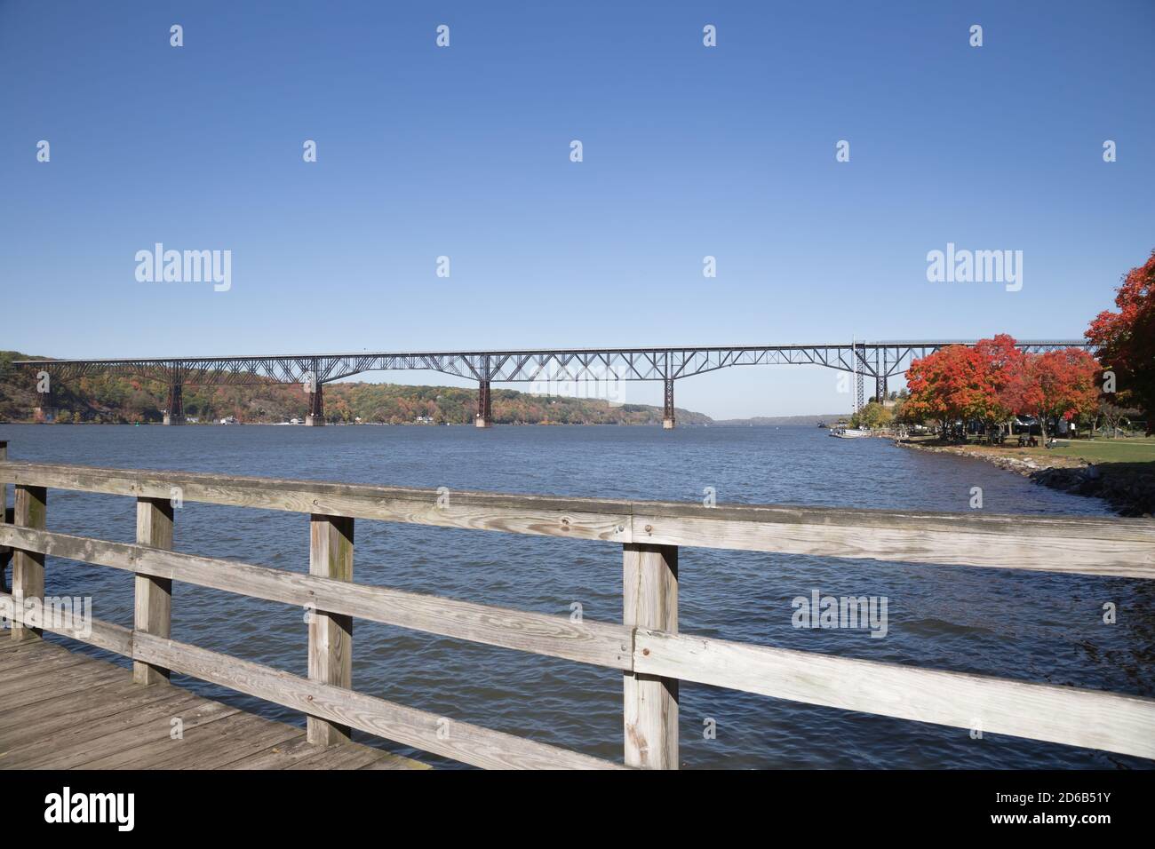 Looking north at one of the biggest attractions in Dutchess County, also known as Walkway Over