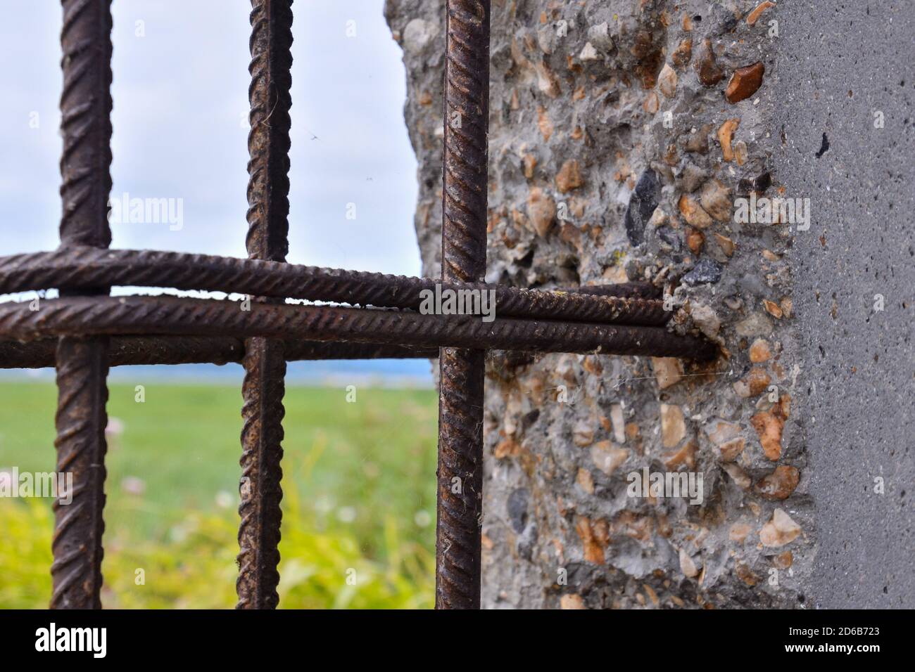 concrete reinforcing mesh structure Stock Photo Alamy