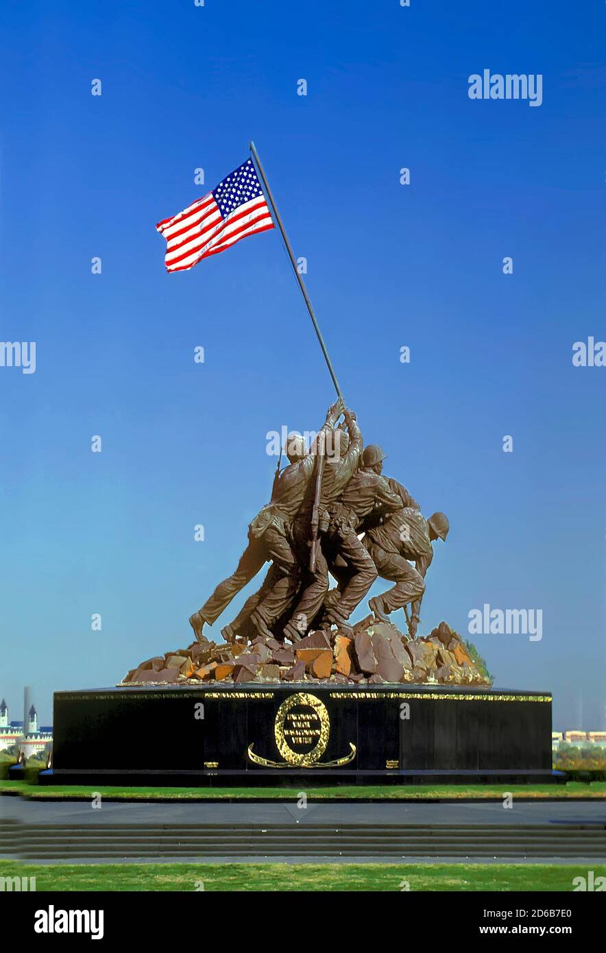Iwo Jima Memorial Statue at Arlington National Cemetery Washington D C Stock Photo