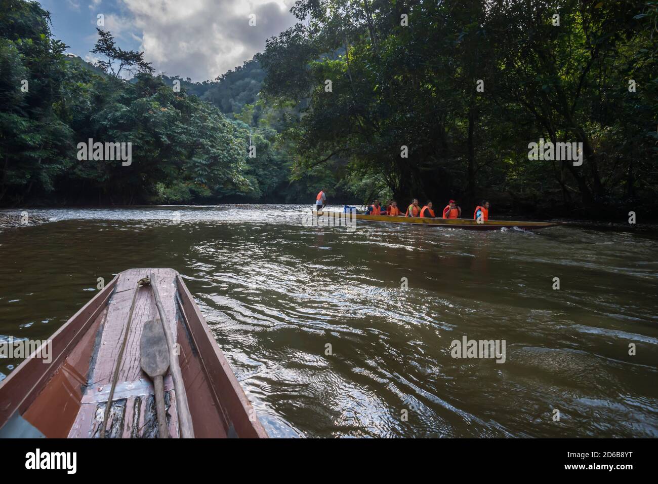 Travelling to Mulu National Park at Miri Sarawak Malaysia Stock Photo