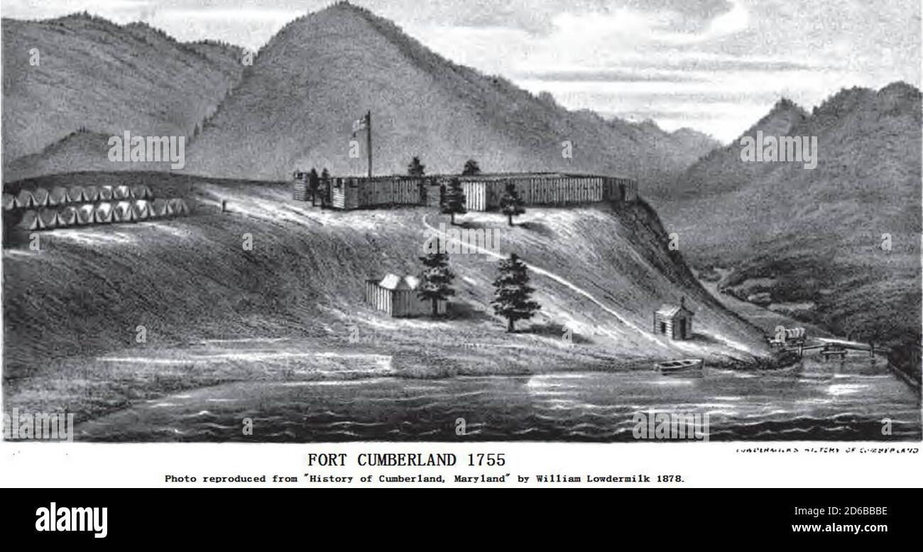 Fort Cumberland, 1755 (1878) Stock Photo