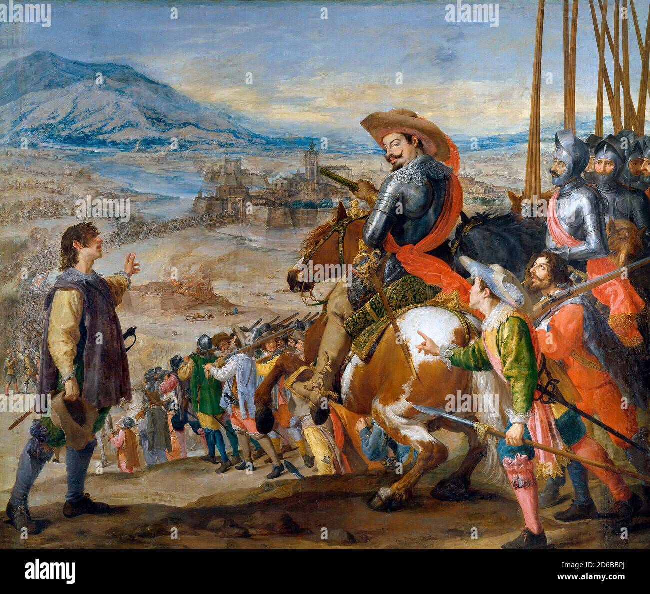 The Spanish capture of Breisach by the Duke of Feria in 1633 - Jusepe Leonardo, 1635 Stock Photo