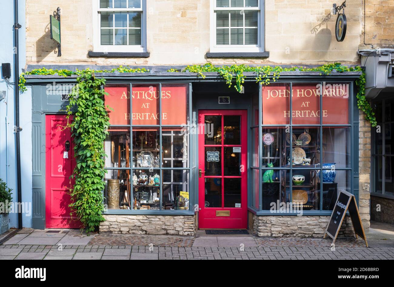 Antiques at Heritage. Antique shop. Woodstock, Oxfordshire, England Stock Photo
