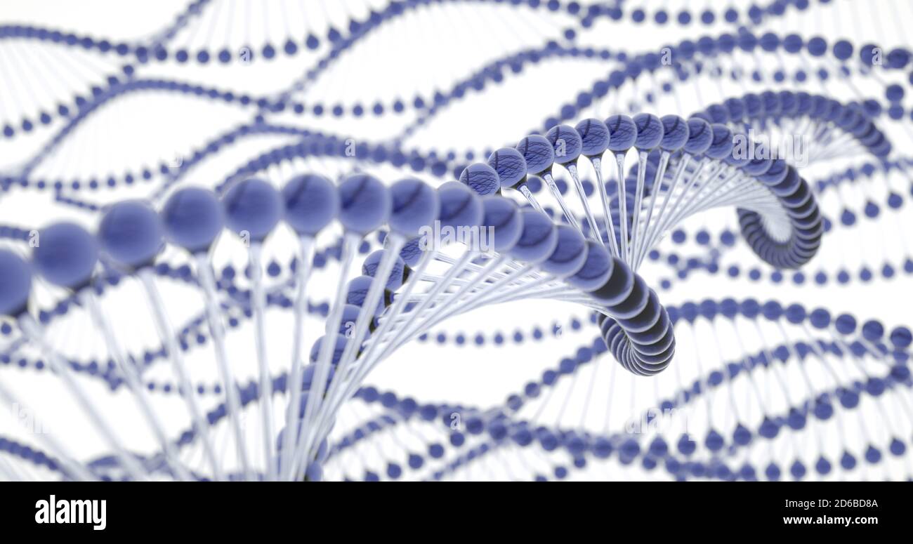 3D rendering dna chain made in CG Stock Photo