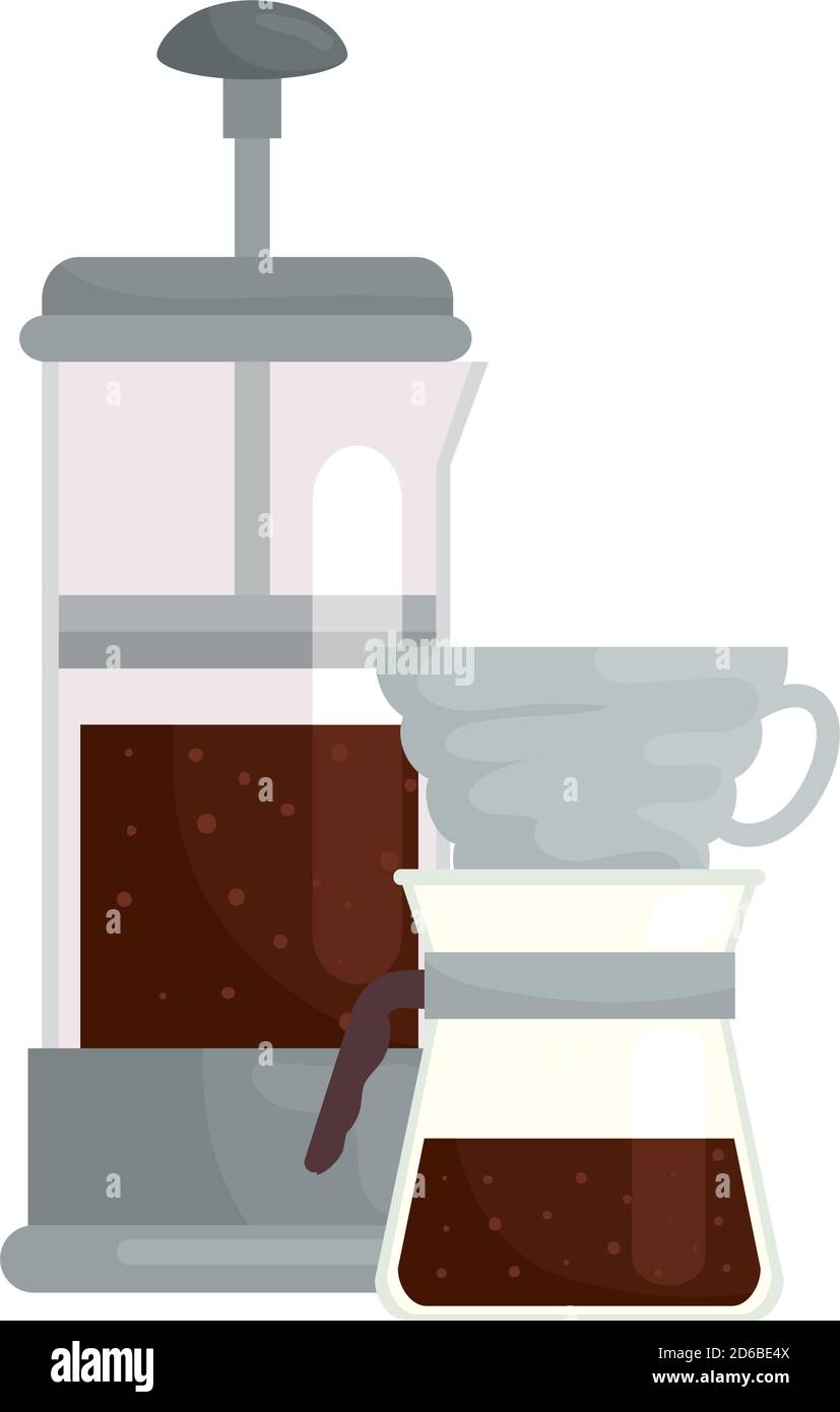 coffee french press and drip vector design Stock Vector Image & Art Alamy
