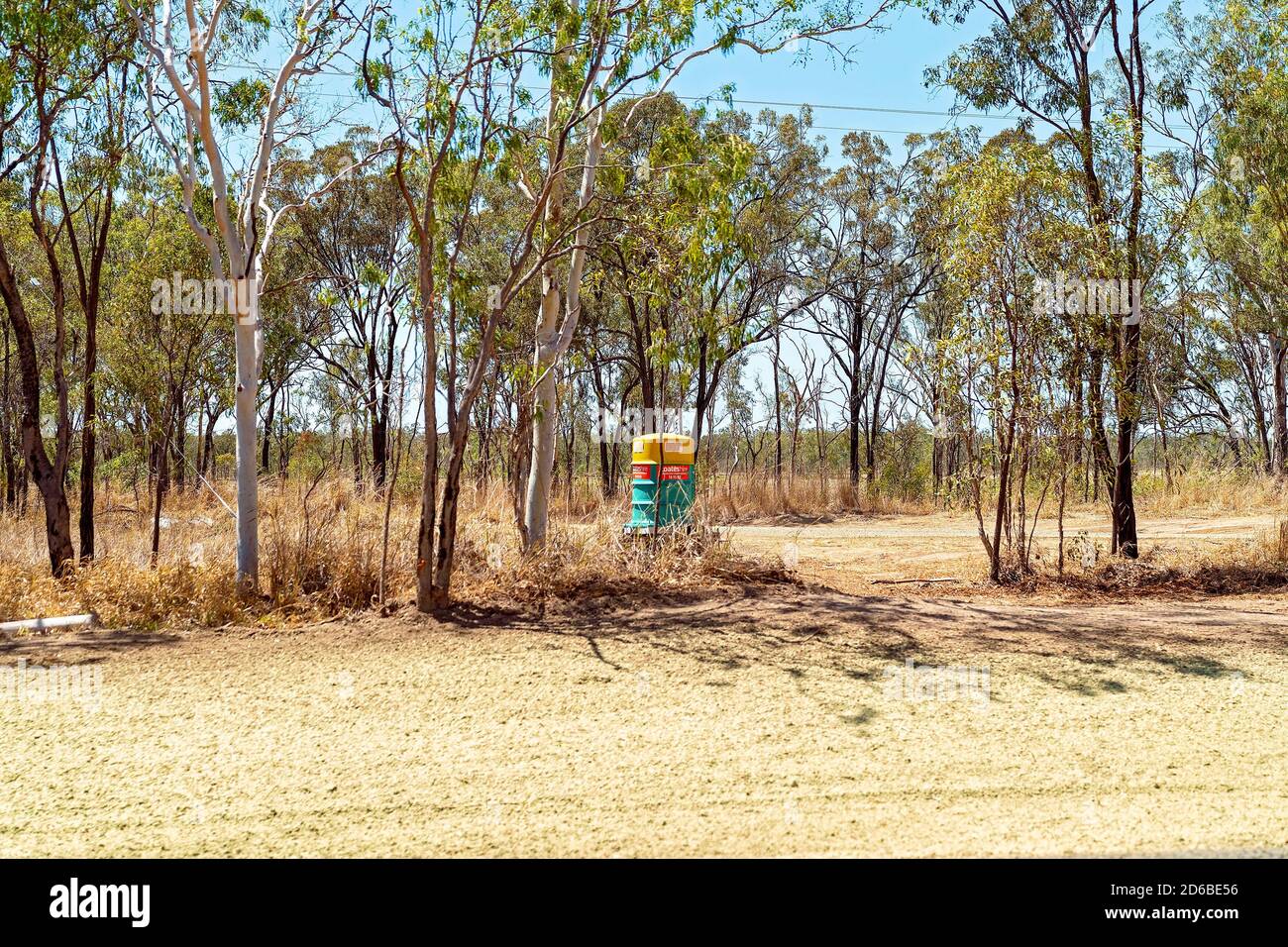 Rockhampton, Queensland, Australia December 2019 A mobile toilet out