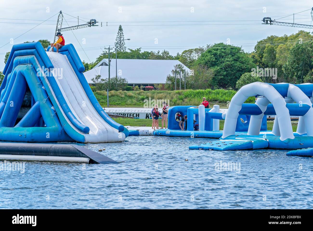 Mackay, Queensland, Australia January 2020 Children playing on an