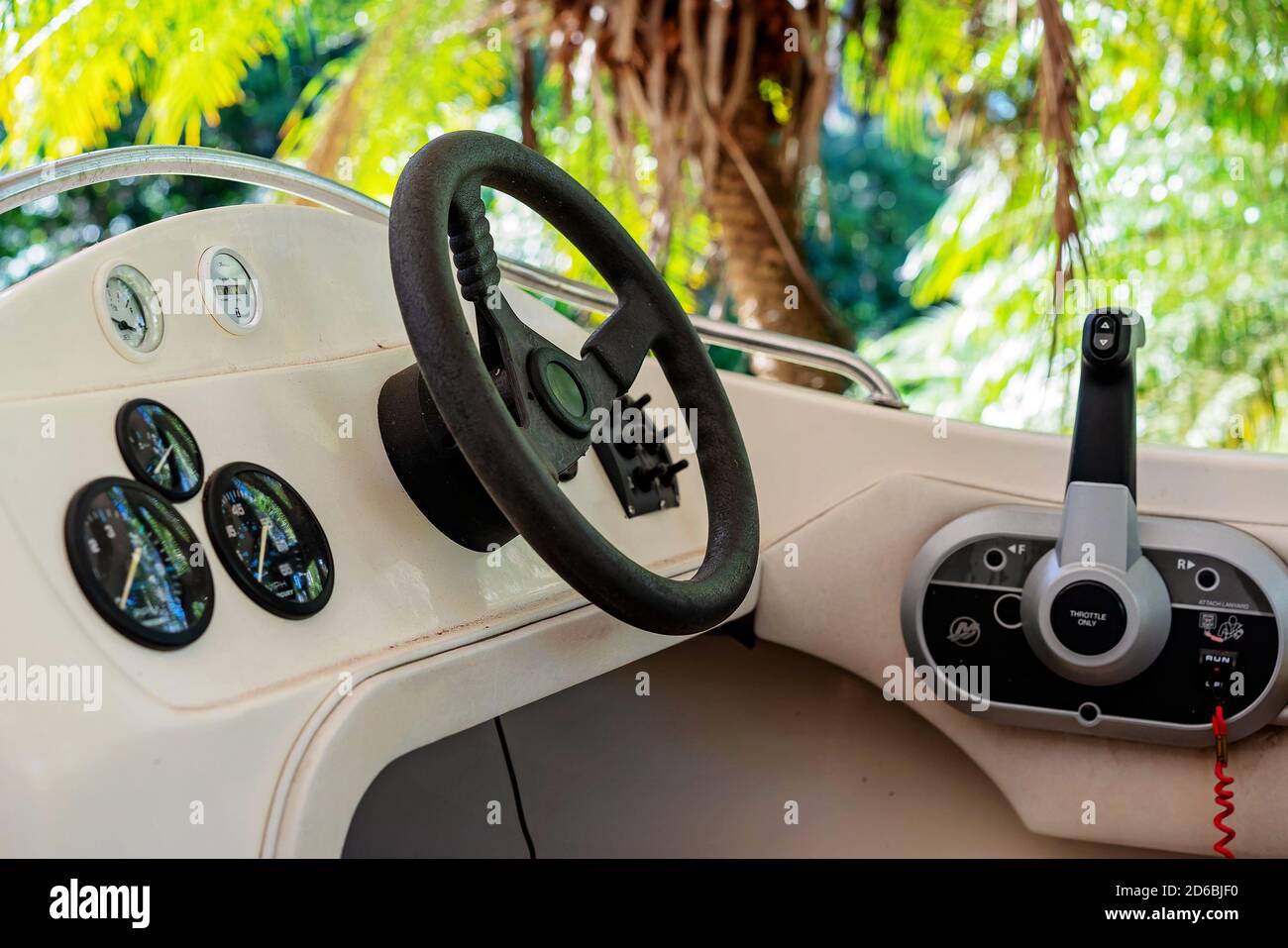 Townsville, Queensland, Australia June 2020 Steering wheel and instruments of a hobby leisure