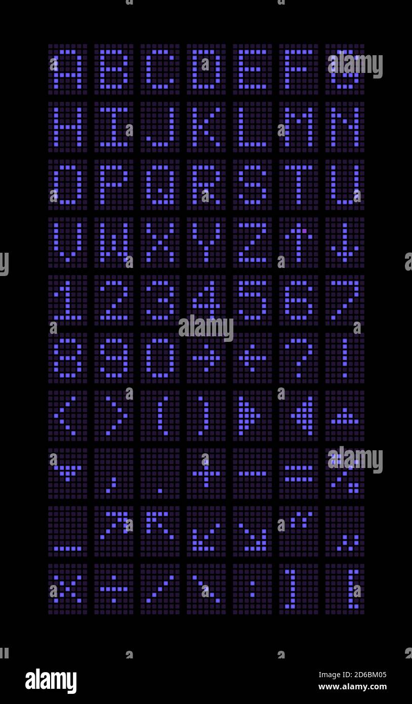 Latin letters, numbers, punctuation and spelling marks in the form of