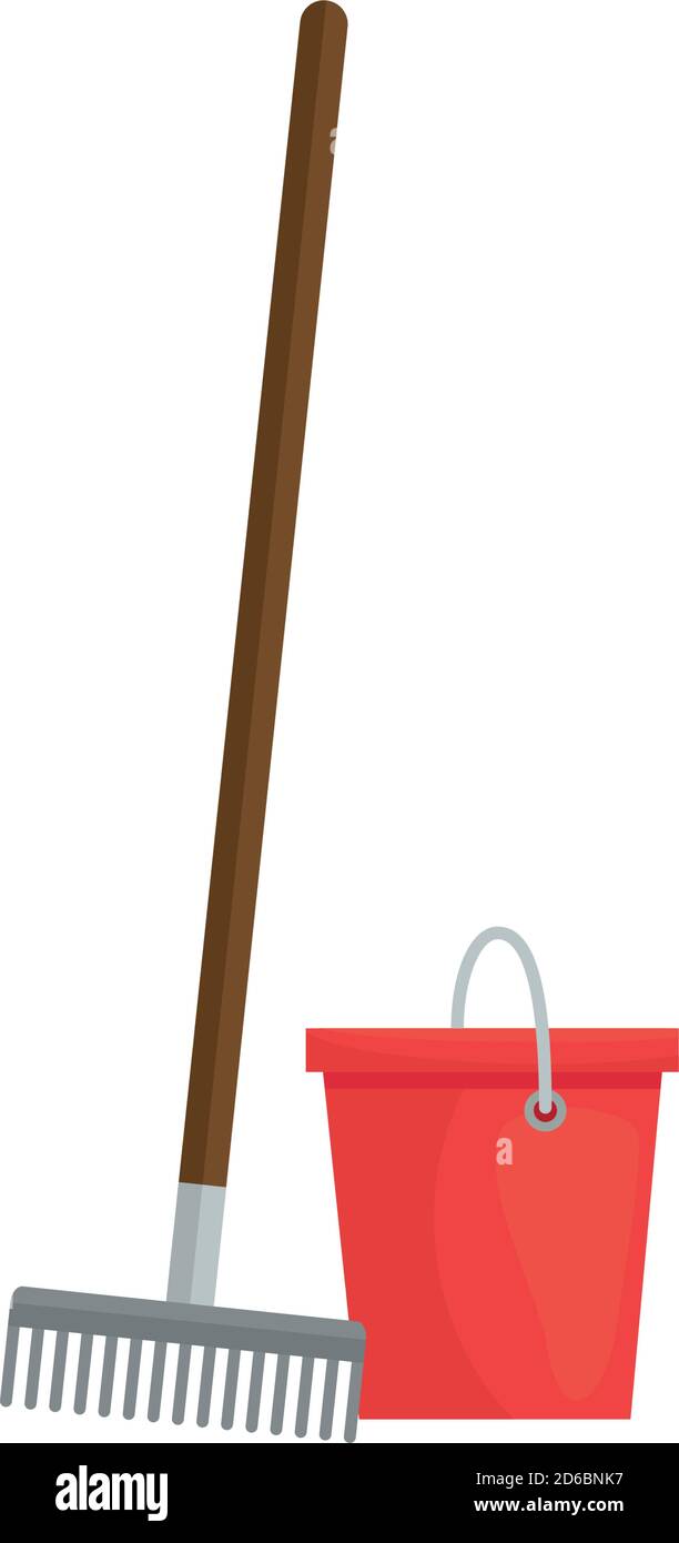 Gardening bucket and rake vector design Stock Vector Image & Art - Alamy