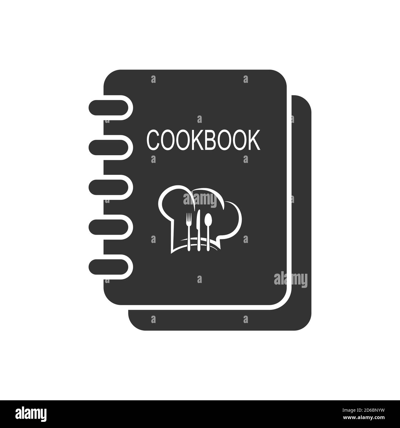 Cookbook. Simple vector icon. Flat style for websites and apps Stock Vector