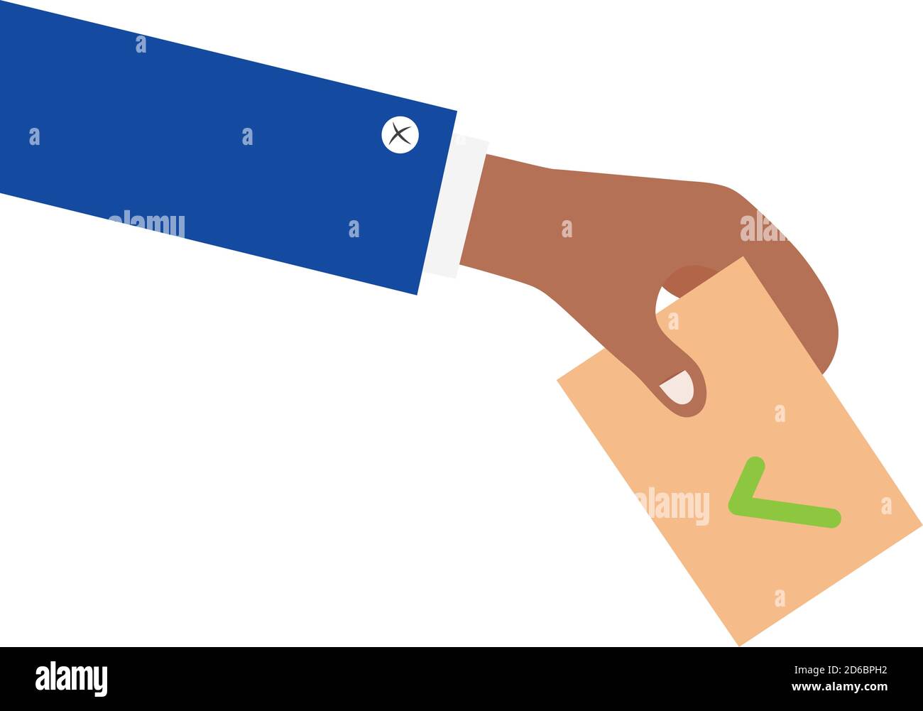hand holding vote card paper vector design Stock Vector Image & Art - Alamy