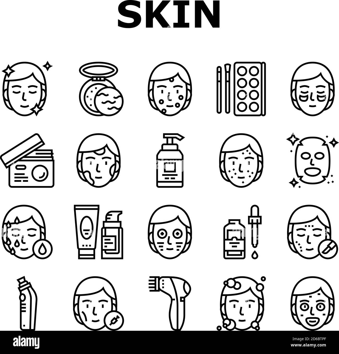 Ageing concept skin Stock Vector Images - Alamy