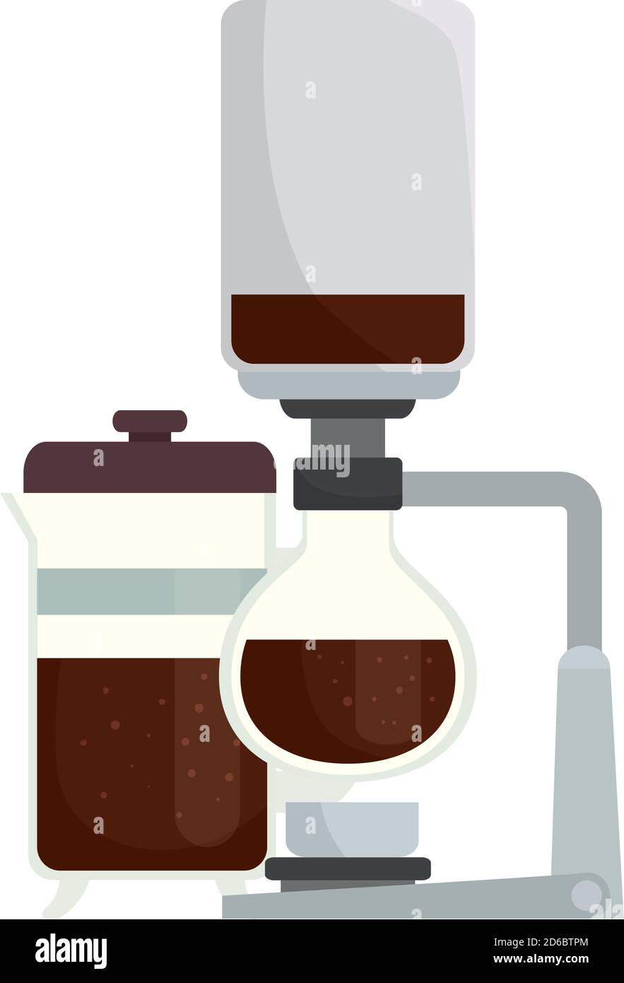 coffee french press and siphon vector design Stock Vector
