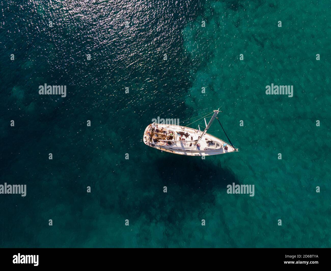 Sailboat at Despotiko island,Cyclades,Greece Stock Photo Alamy