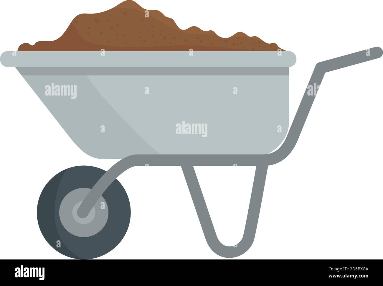 Gardening earth inside wheelbarrow icon vector design Stock Vector ...