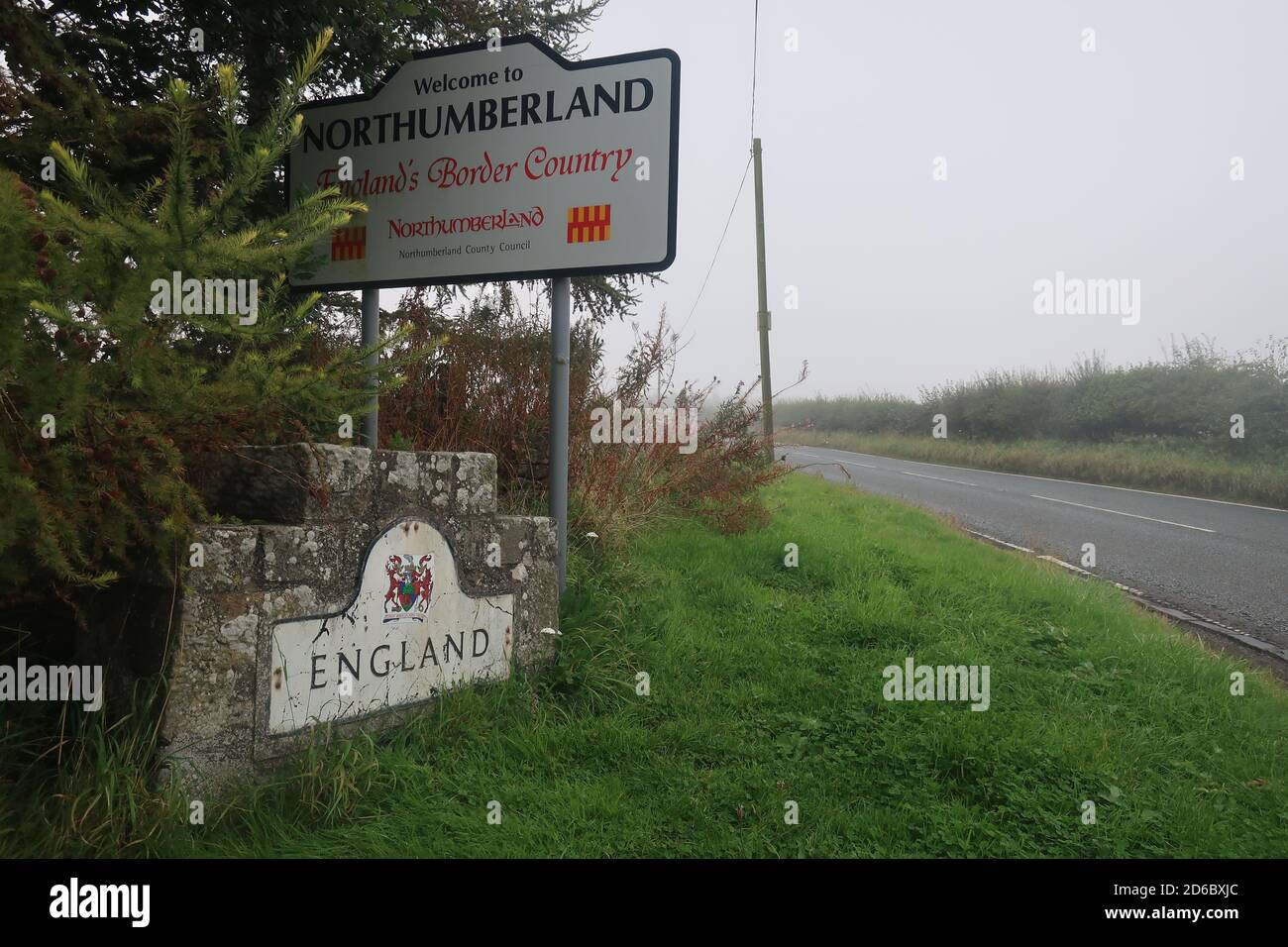 The Anglo-Scottish border. Great Britain. UK Stock Photo - Alamy
