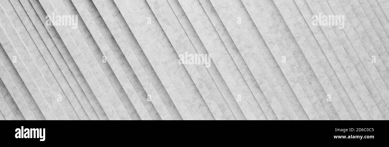 Light Gray Diagonal Stripes 3D Pattern Background Stock Photo