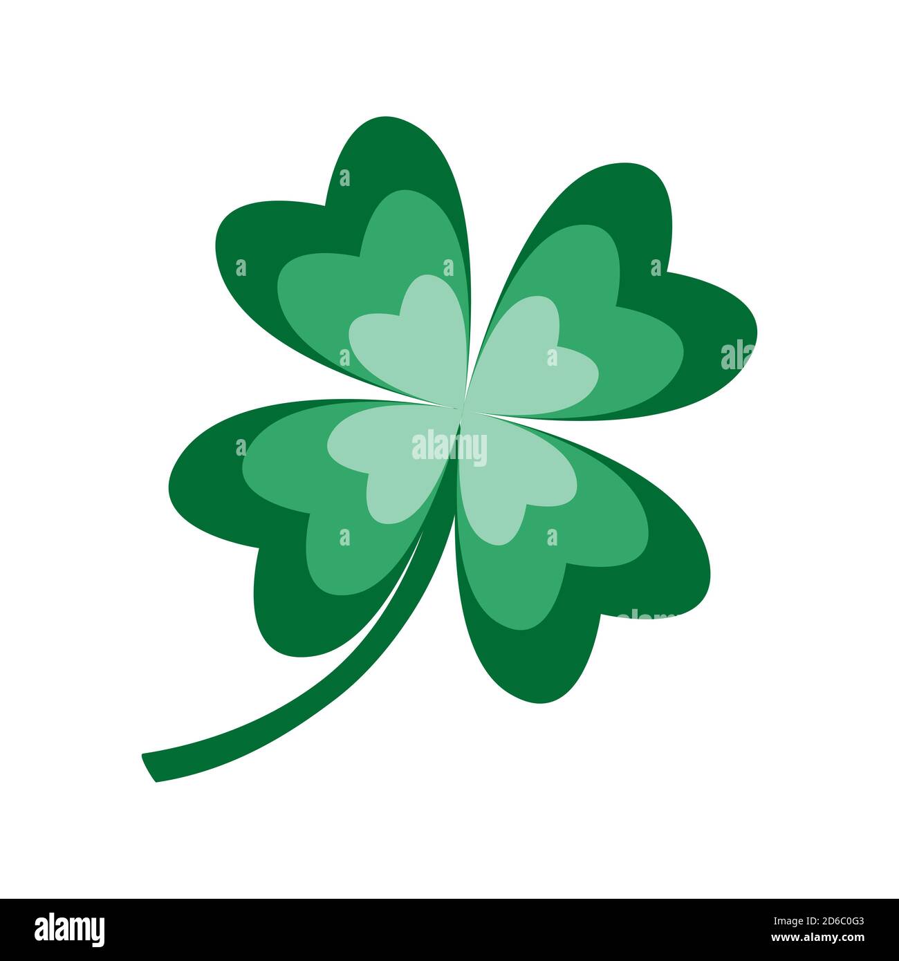 Clover Icon. Four leaves traditional symbol of good luck, fortune. St.  Patrick s spring irish culture celebration. Illustration in green shades  color Stock Vector Image & Art - Alamy