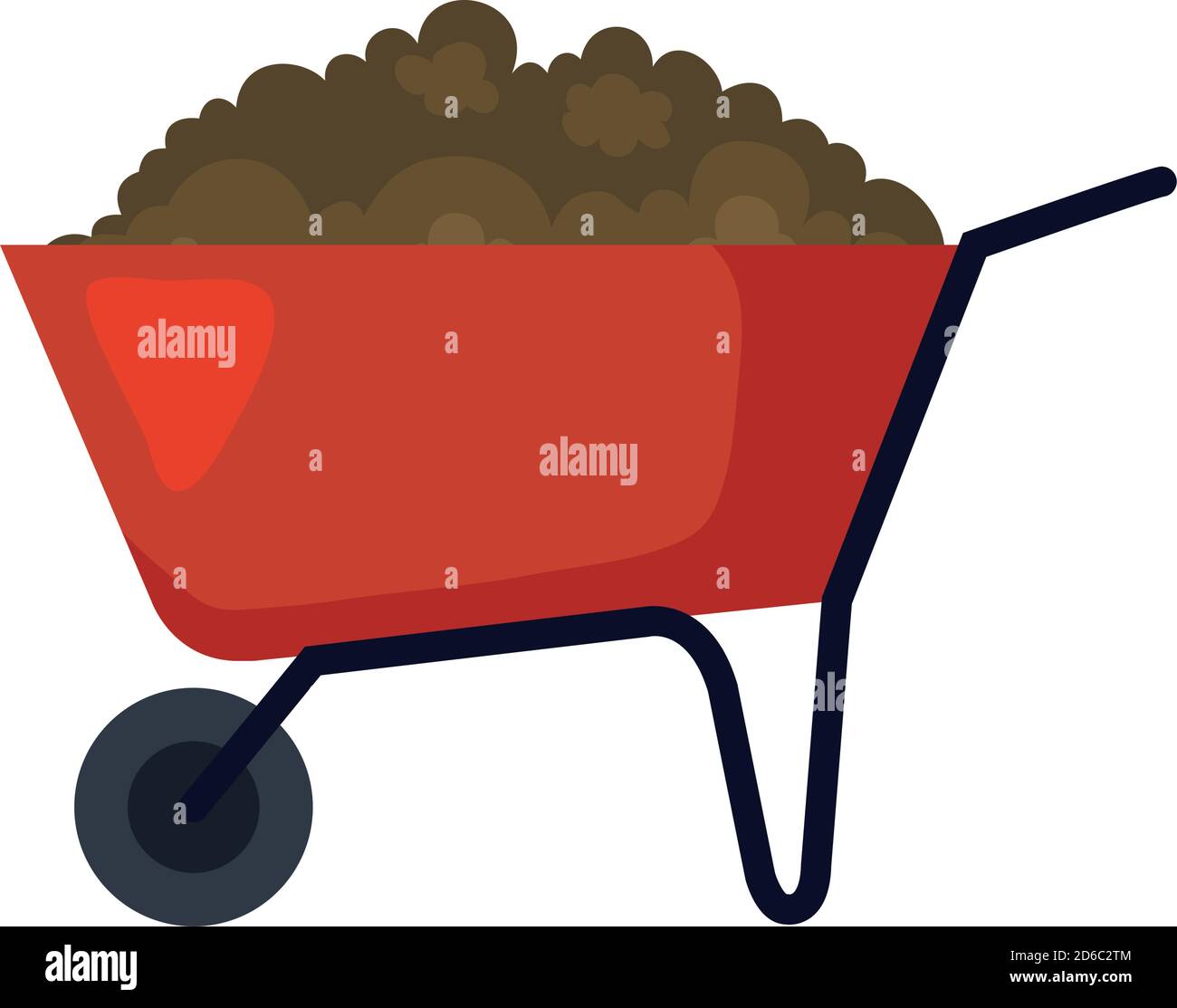 Gardening earth in wheelbarrow vector design Stock Vector Image & Art ...