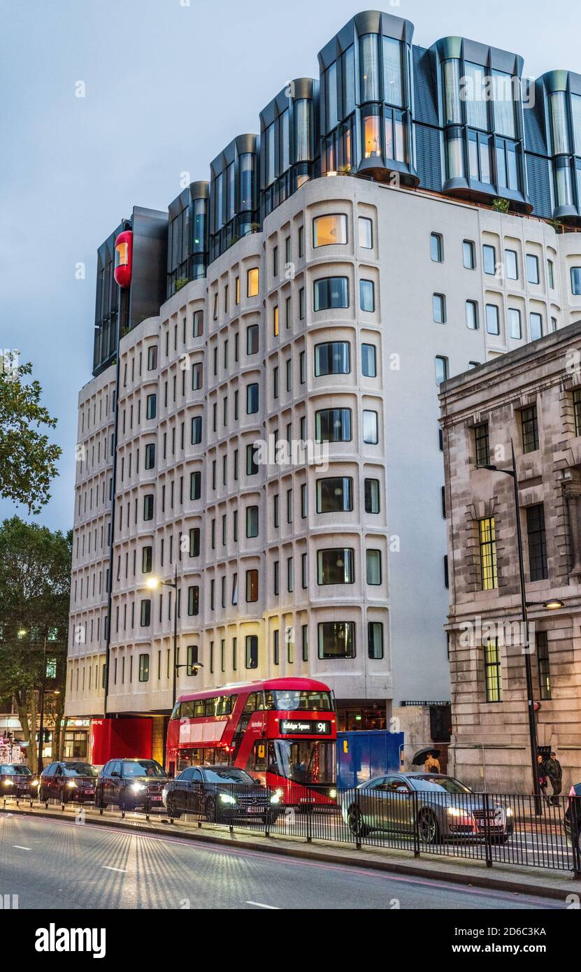 The Standard Hotel Kings Cross London - Euston Road, opened 2019. Design Shawn Hausman, Structural ORMS, Interior Architects Archer Humphryes. Stock Photo