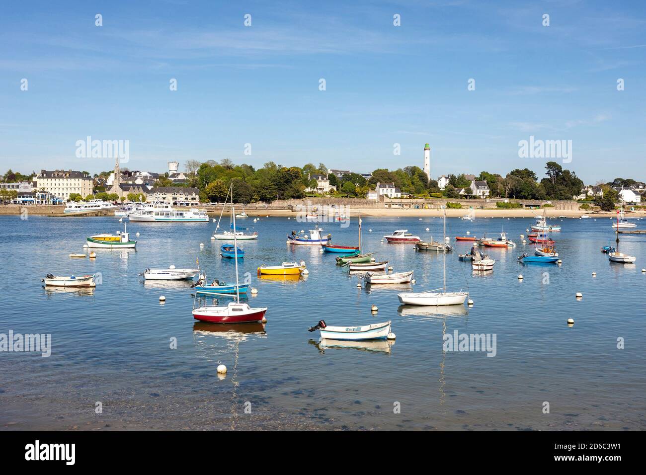 Benodet (Brittany, northwestern France) overview of the Odet river