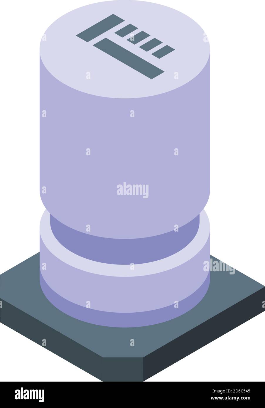 Element capacitor icon, isometric style Stock Vector