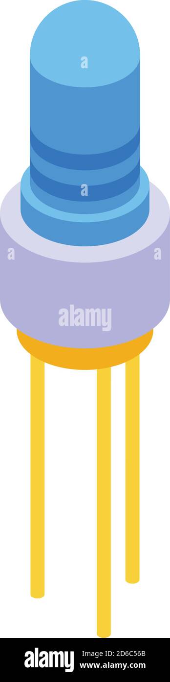 Equipment capacitor icon, isometric style Stock Vector