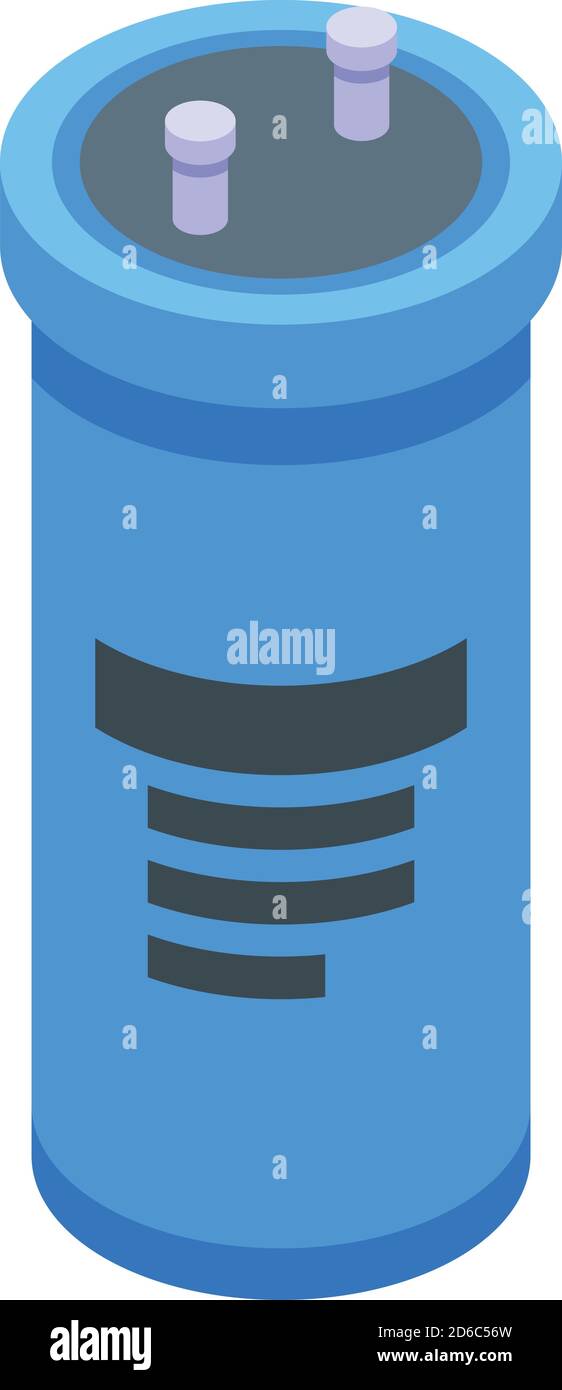 Business capacitor icon, isometric style Stock Vector