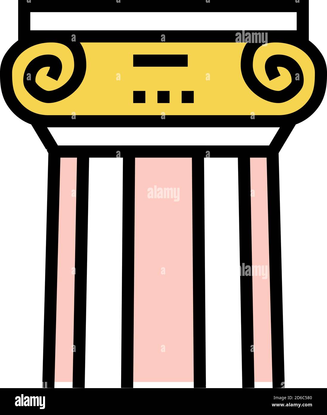 greek column color icon vector color illustration Stock Vector Image ...