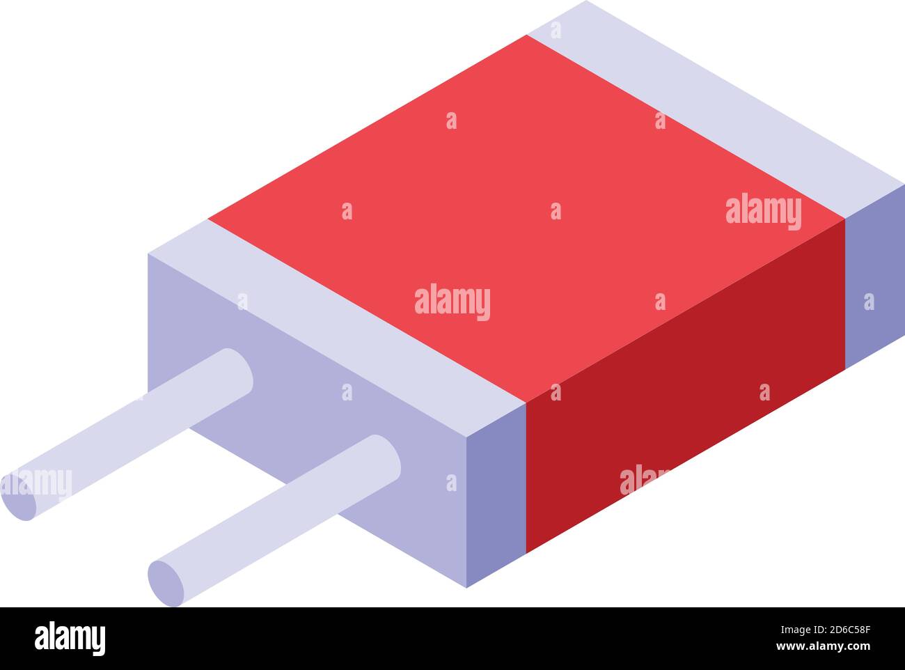 Internet capacitor icon, isometric style Stock Vector