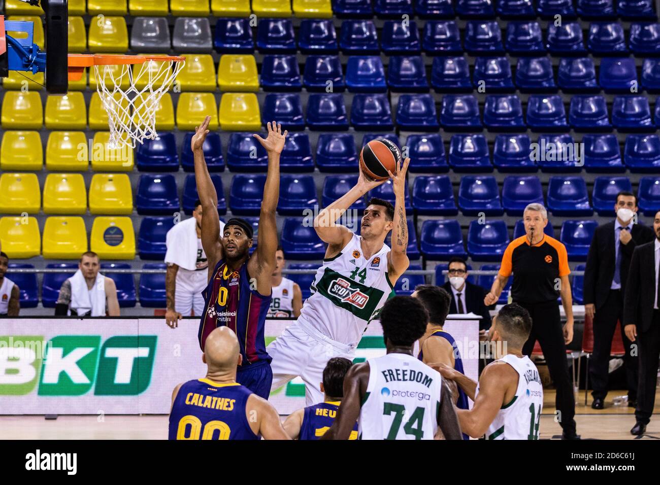 onstantinos Mitoglou of Panathinaikos OPAP during the Turkish Airlines EuroLeague basketball match between Fc Barcelona and Panathinaikos OPAP on Oct Stock Photo