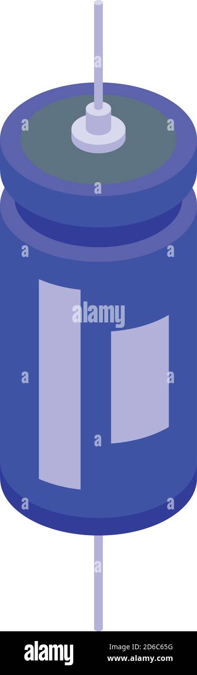 System capacitor icon, isometric style Stock Vector